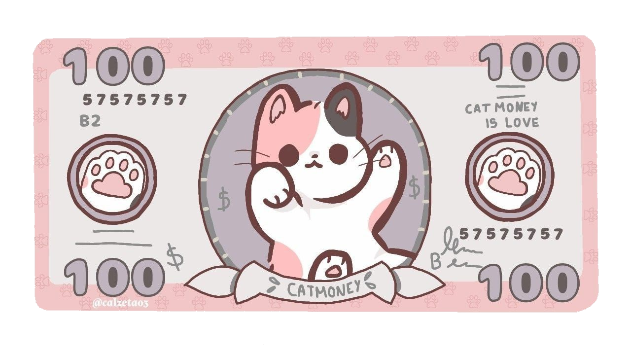 cat money catmoney kitty cute sticker by itzz_starry