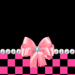 race moño lazo pink rosa perlas pearl black freetoedit