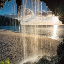 beach fountain outside nature sea landscape magical stardust shimmer glitz crystals blingeffect freetoedit