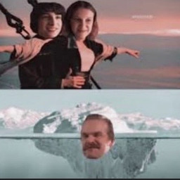 freetoedit strangerthings elevenandmike hopper titanic iceberg memes