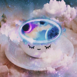 space spaceincup clouds cup coffee smile dreams freetoedit local srcoutinspace outinspace