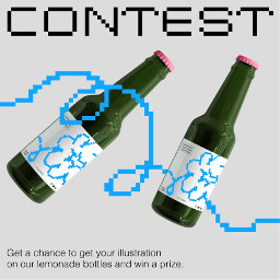 contest giveaway bottles lemonade prize illustration instagrampost instapost igpost premiumreplay